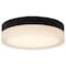 Nuvo Pi, 11 Inch LED Flush Mount, Black Finish, Frosted Etched Glass, CCT Selectable, 120 Volts 62/569 - alternate 5